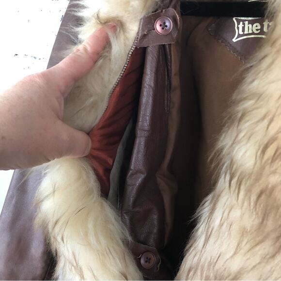 Vintage 70’s Penny Lane Leather & Fur Jacket - Picture 4 of 9